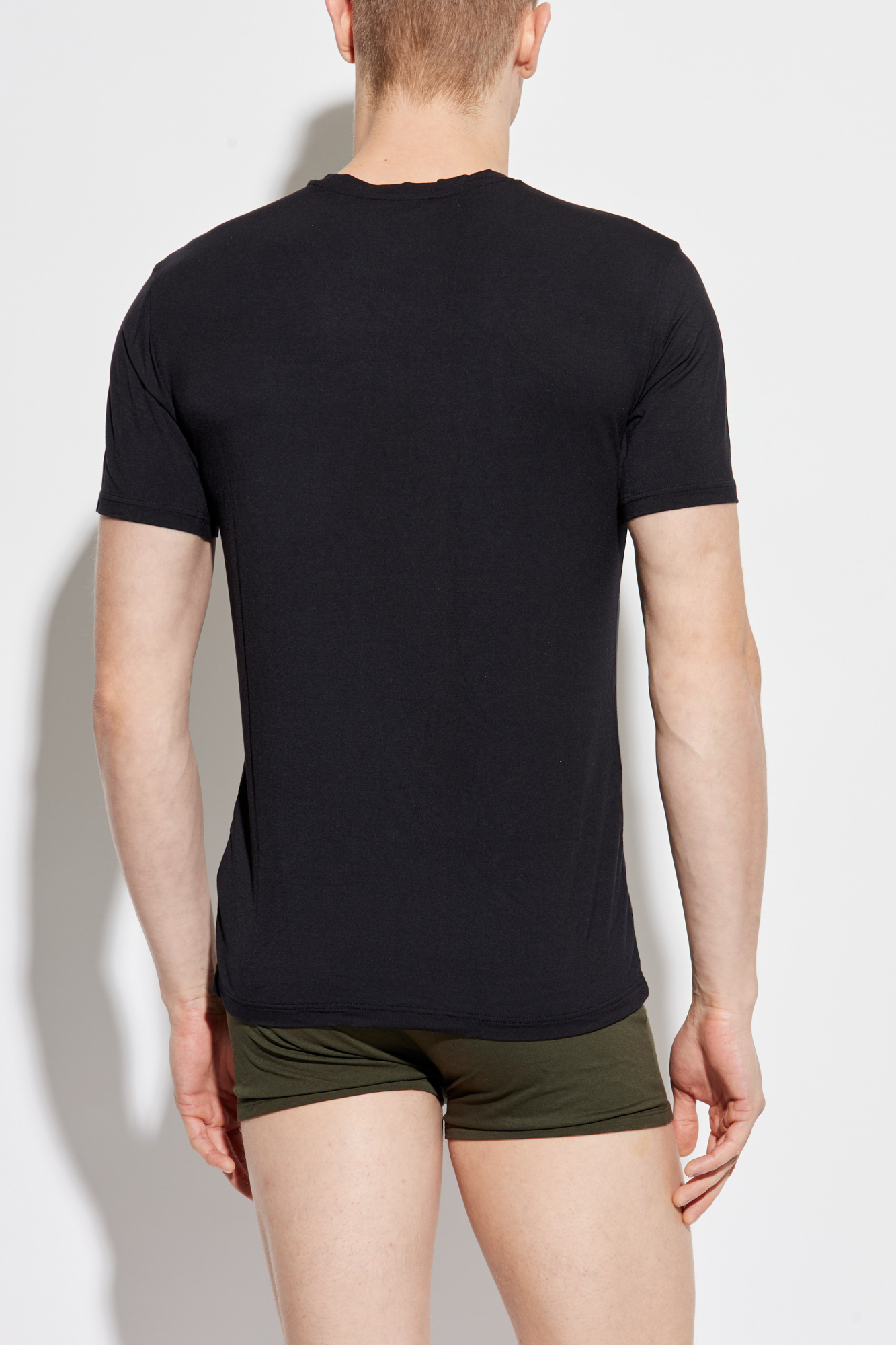 Tシャツ・カットソー EMPORIO ARMANI SWIMWEAR Men T-shirt Black EMPORIO ARMANI エンポリオアルマーニ Tシャツ T-SHIRT